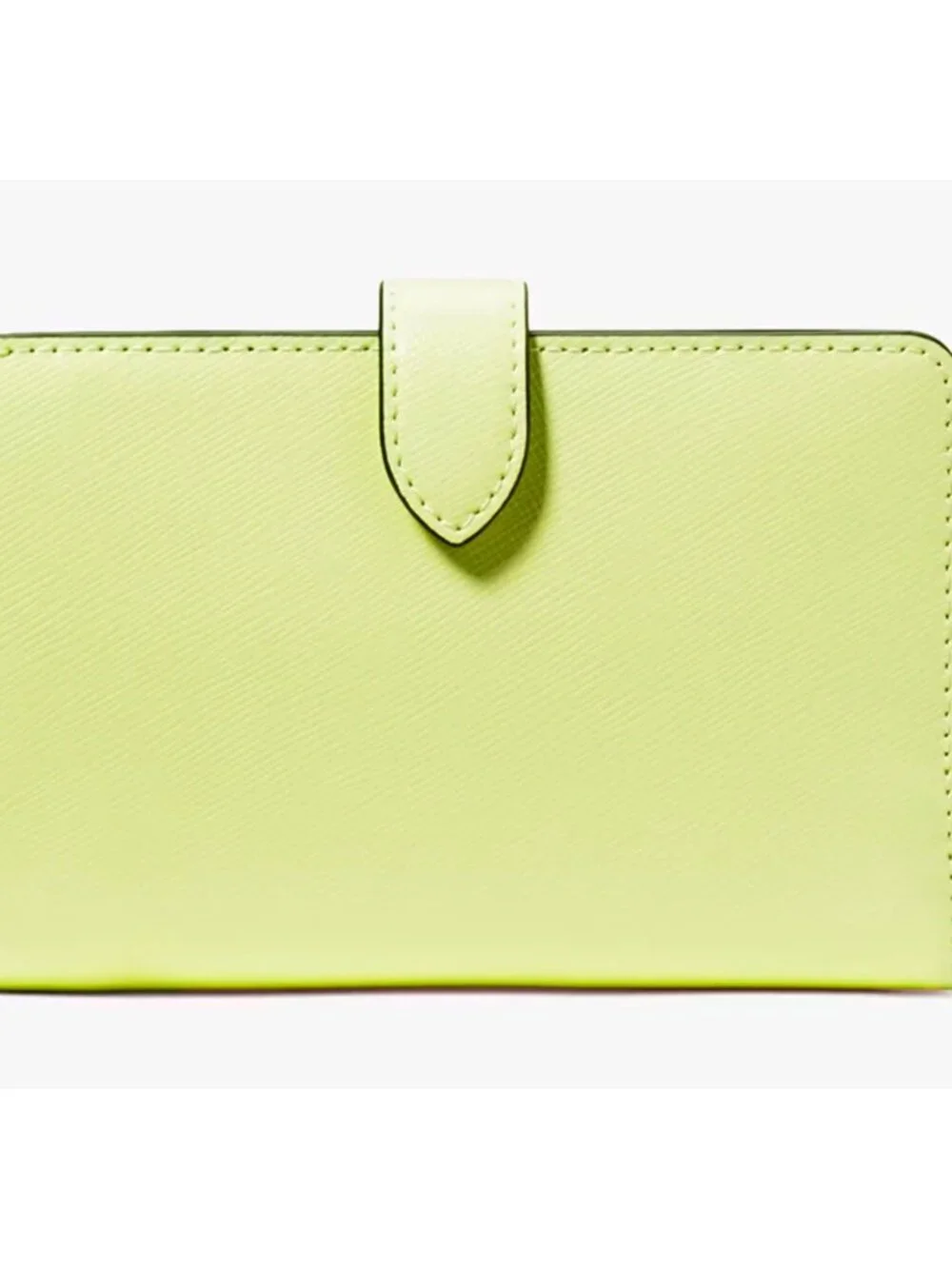 S Kate Spade Madison Medium Bifold Wallet Lime Slushy Leather KC580 NWT $199
